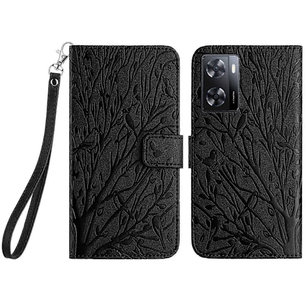 Til Oppo A57 4G Etui Ensfarvet Standpung Slankt Læder Telefoncover Multicolor Style A