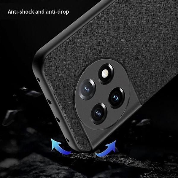 Til OnePlus 11 5G Stødsikkert Bagcover Ultratyndt PU Læderbelagt PC Telefoncover Multicolor Style B