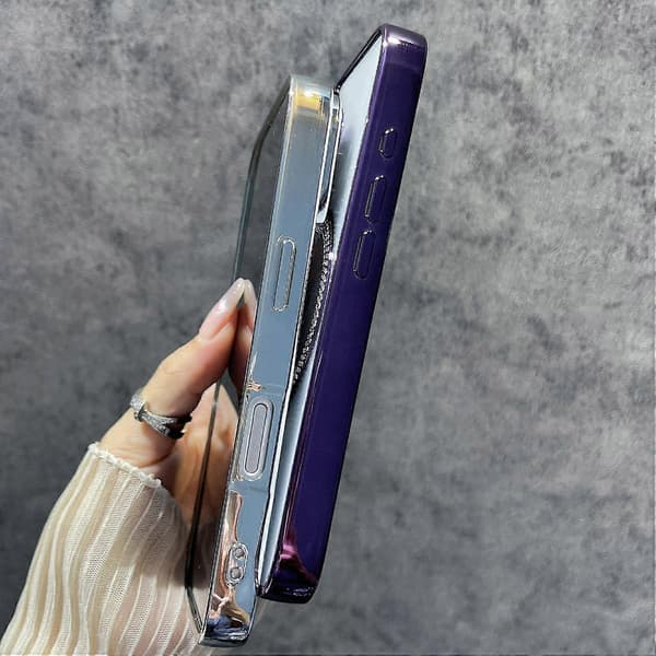 Magnetisk Bling Rhinestone Klar TPU+PC Telefon Cover til iPhone 16 Multicolor Style E