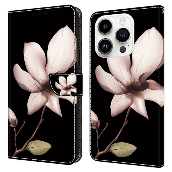 För iPhone 15 Pro Fodral 3D Mönstertryck Läder Plånboksfodral Multicolor Style B