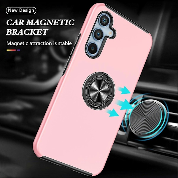 För Samsung Galaxy A34 5G Roterande Ring Ställ Mobilskal PC+TPU Anti-fall Baksida Multicolor Style D