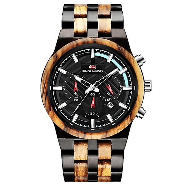 Herre Chronograph med Datovisning Træur