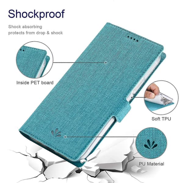 VILI K Series deksel til iPhone 15 Plus Folio Flip PU Lær Telefondeksel Multicolor Style C