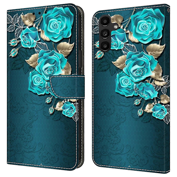 Til Samsung Galaxy A14 5G/A14 4G Etui Anti-Drop Wallet Telefon Etui med Støttefod Multicolor Style O