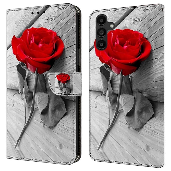 Til Samsung Galaxy A14 5G/A14 4G Etui Anti-Drop Wallet Telefon Etui med Støttefod Multicolor Style D
