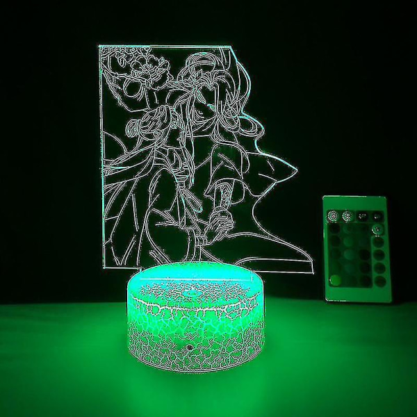 Wekity 3D Illusion Natlampe USB Drevet 7 Farver LED Lys Med Touch-kontakt Til Børnegaver Soveværelsesindretning