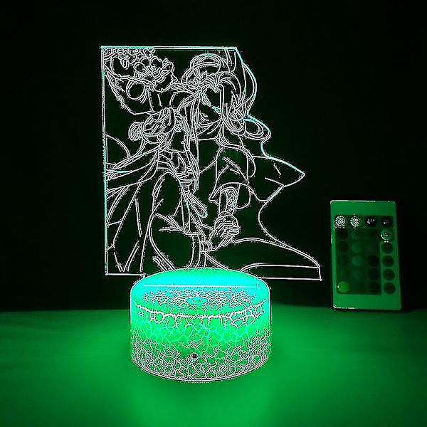 Wekity 3d Illusion Nattljus USB drivet 7-färgs LED-ljus med pekbrytare för barn Present inredning i sovrummet