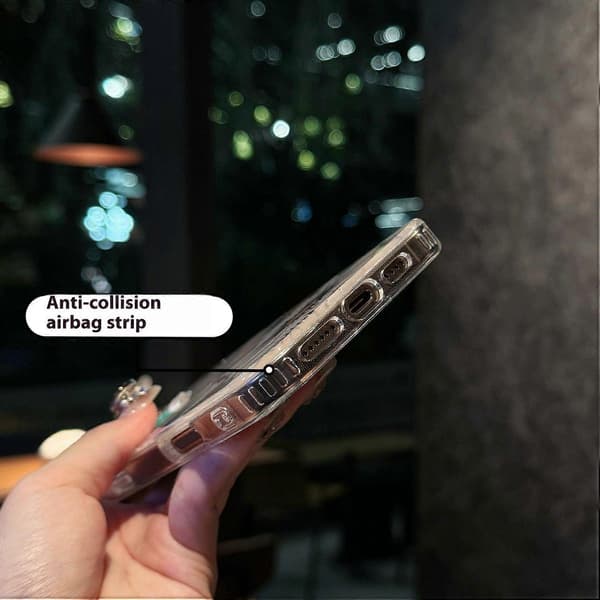 Deksel til iPhone 15 Pro Max Laser Blomst IMD PC+TPU Klar Telefondeksel Multicolor Style C