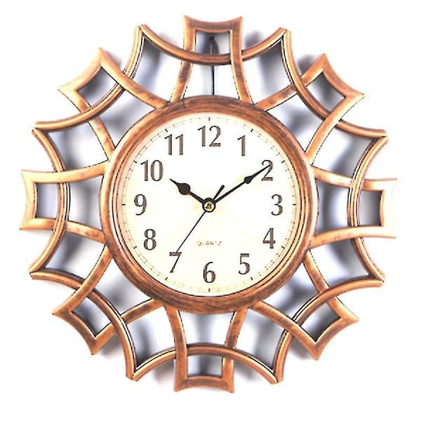 Abstrakt väggklocka Digital geometrisk väggklocka Quartz Copper A