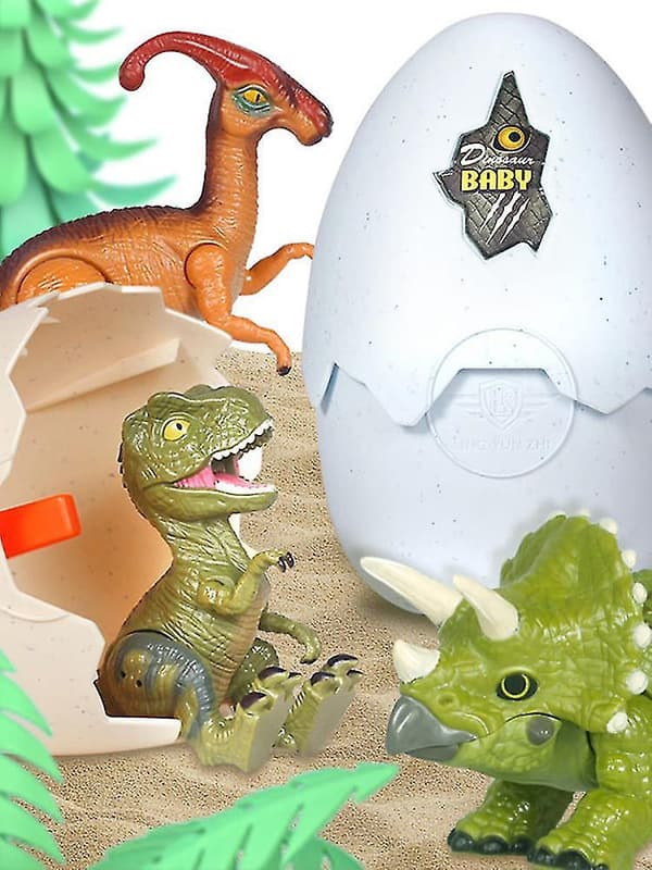 Påske Dinosaurieegg Leke LED Lys Lyd Barn