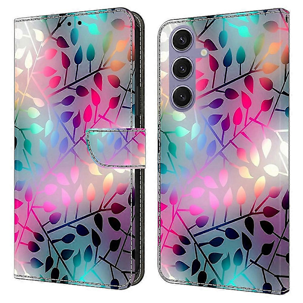 Til Samsung Galaxy S25 Etui Magnetisk Lås 3D Mønster Læder Wallet Telefon Cover Multicolor Style F