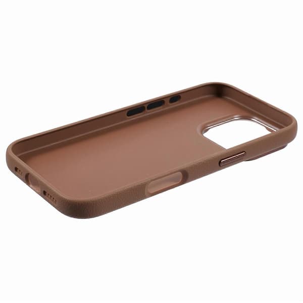 X-LEVEL Deksel til iPhone 16 Pro PU Lær Hard PC Bakside - Titanium Gull