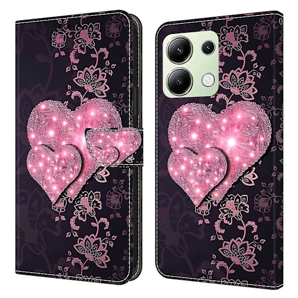 Xiaomi Redmi Note 13 4G Lompakkokotelo Puhelimelle, Pudotussuoja, 3D-kuvioitu Nahkainen Käännettävä Suojakotelo Multicolor Style I