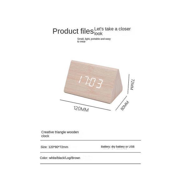 Digitalt C Led Alarm C Bord Lyd Elektronisk Cs Skrivebord Hjemmebord R