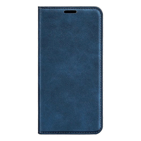 Til iPhone 16e Etui Skin Touch Læder Wallet Telefon Cover - Grå Multicolor Blue