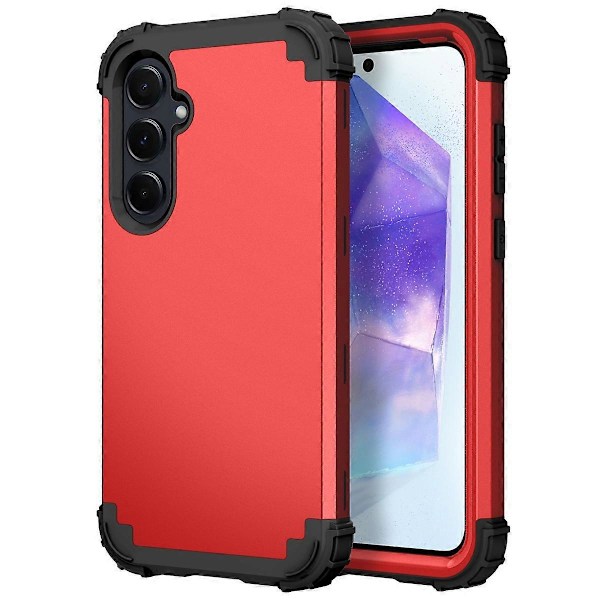 L-Style Deksel til Samsung Galaxy A55 5G Anti-Ripe PC+TPU Telefondeksel Multicolor Style B