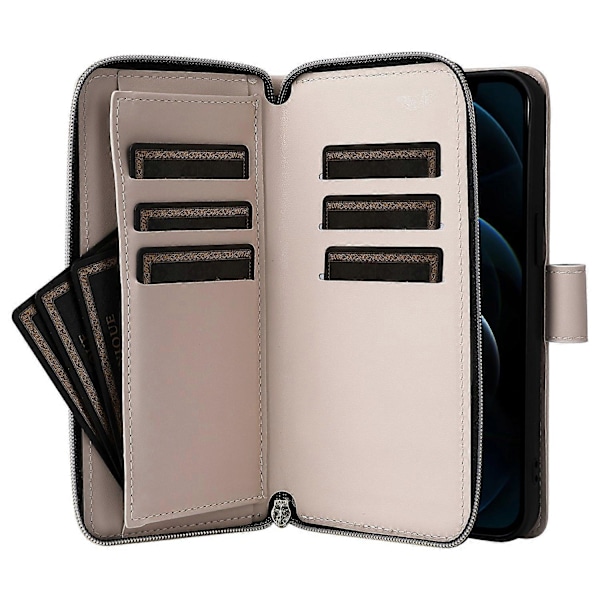 Til iPhone 12 Pro Max Wallet Case Rhombus Grid Læder Telefon Cover med Korte/Lange Stropper Multicolor Style B