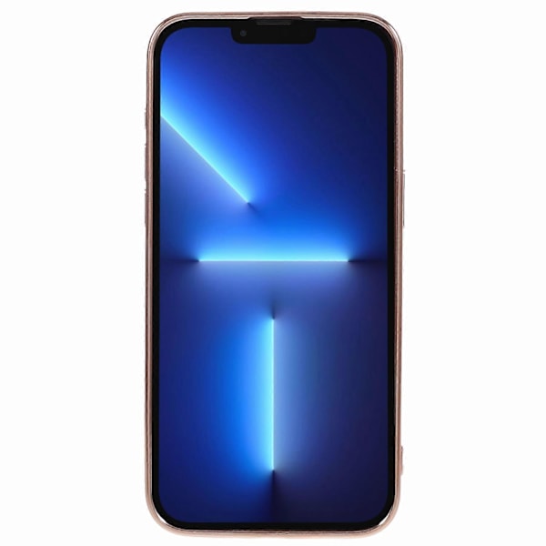 Elektroplettert Kant Hjerte Mønster TPU Telefondeksel med Stropp til iPhone 13 Pro Multicolor Style F