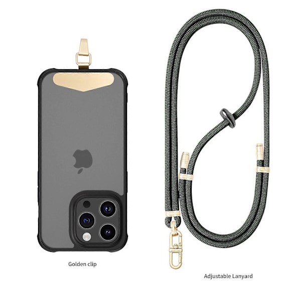 LEEU DESIGN 120cm Smartphone Skulderstropp med Metallfeste, Justerbar Mobiltelefon Lanyard Multicolor Style I