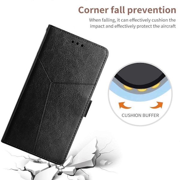 Til Samsung Galaxy A05 4G Etui Y-formet Linje Præget Læder Wallet Telefon Cover Multicolor Style A