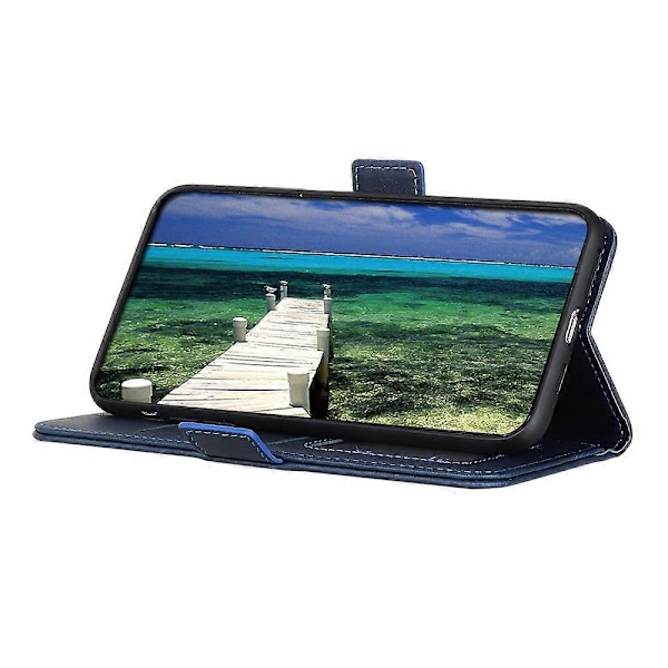 Magnetiskt Dubbellås PU Läder Skyddande Plånboksfodral för Samsung Galaxy S21 FE Multicolor Style E