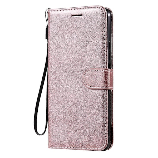 KT Leather Series-2 Enkel PU Läder Telefonplånbok Ställ Skal med Rem för Xiaomi Mi 11 Lite