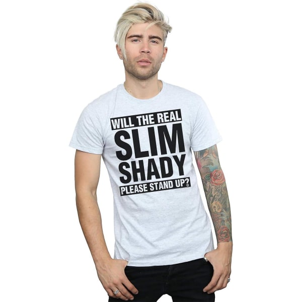 Eminem mäns Real Slim Shady T-shirt Vuxen S-3xl Txu68 Sport Grey S