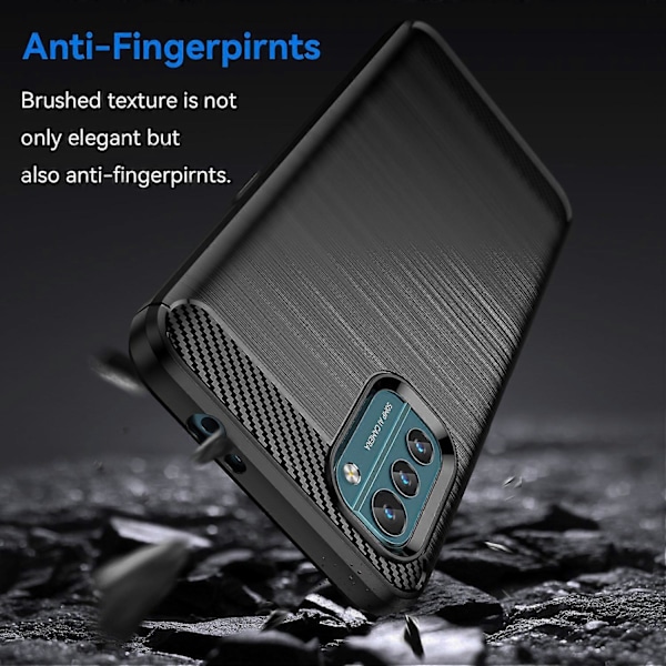 Nokia G21/G11 Harjattu Hiilikuitukuvio TPU Takakuori Puhelimen Iskunkestävä Suojus Multicolor Style A
