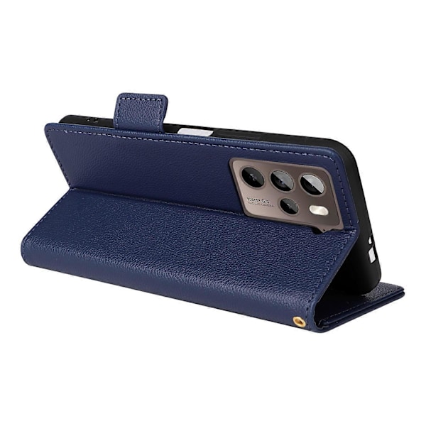 Telefoncover til HTC U23/U23 Pro 5G Litchi Tekstur Wallet Stand PU Læder Cover - Grå Multicolor Dark Blue
