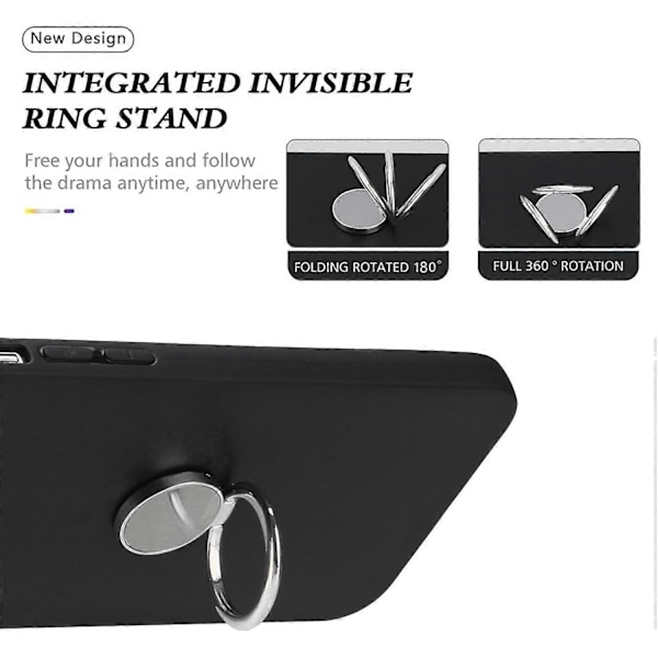 Ring Kickstand TPU-skal för Samsung Galaxy A54 5G Fallskydd Matt Mobilskal Multicolor Style C