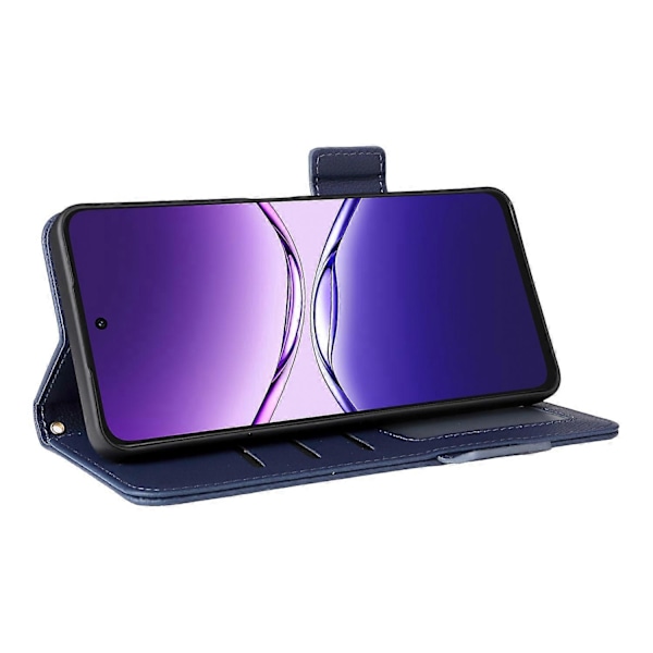 Etui til Oppo A5 Pro 4G/5G/A5 Energy 5G med håndledsrem Litchi Tekstur PU Læder Wallet Phone Cove Multicolor Dark Blue