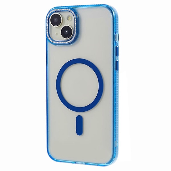 Skal för iPhone 15 Plus Kompatibelt med MagSafe, Magnetisk Ring+TPU+PC+Aluminiumlegeringsskal Multicolor Style D
