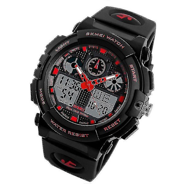 Skmei 1270 Men Vattentät Dual Display Digital Watch Red