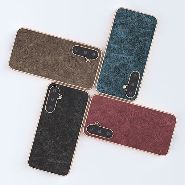Samsung Galaxy S23 FE Galvanointikotelo PU-nahkapäällysteinen PC+TPU Puhelinkuori Multicolor Style C
