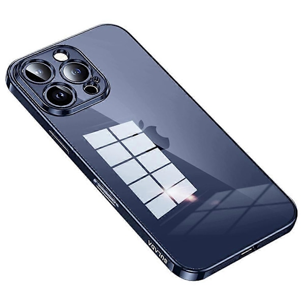 SULADA iPhone 16 Pro -kotelo, erittäin ohut galvanoidulla TPU:lla, kirkas puhelinkuori - harmaa Multicolor Blue