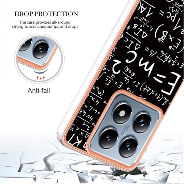 Til Xiaomi 14T Etui IMD-D Mønstertryk 2.0mm TPU Telefon Bagcover Multicolor Style D