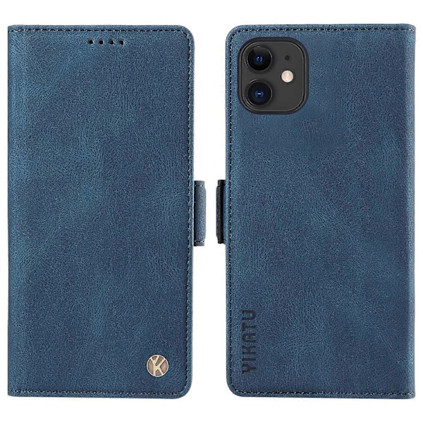 YIKATU YK-005 PU Læder Flip Cover til iPhone 11, Wallet Stand Hud-berørings Telefon Cover Multicolor Style A