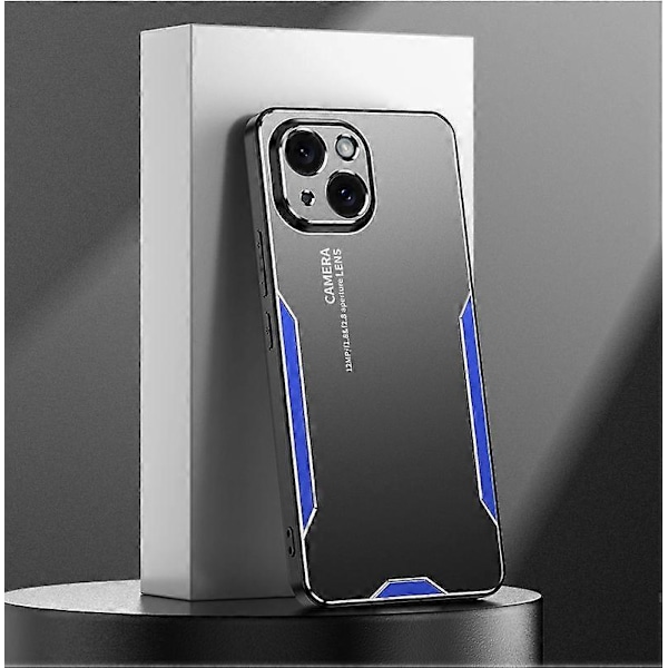 Skal för iPhone 15 Plus Aluminiumlegering+TPU+PC Matt Finish Smartphone-skydd Multicolor Style A