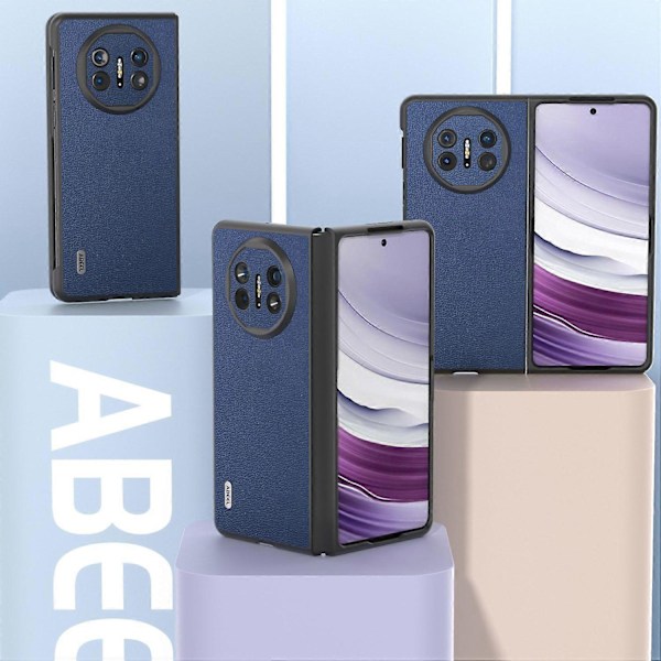 Skal för Huawei Mate X5 Äkta Läder+TPU+PC Litchi Textur Mobilskal Multicolor Style A