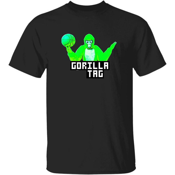 Gorilla Tag Merch Neon Grön Monkey Ball Essential T-shirt Svart Black S