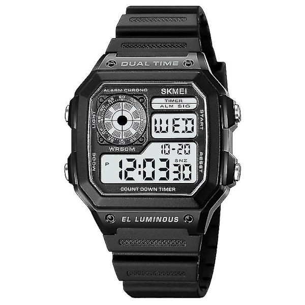 Skmei 1998 Transparent Shl Watch för utomhusbruk Black