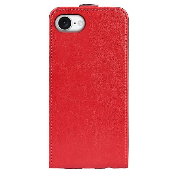 iPhone 16e -kotelo korttipaikoilla, pystysuuntainen läppä, nahkainen puhelinkotelo - musta Multicolor Red