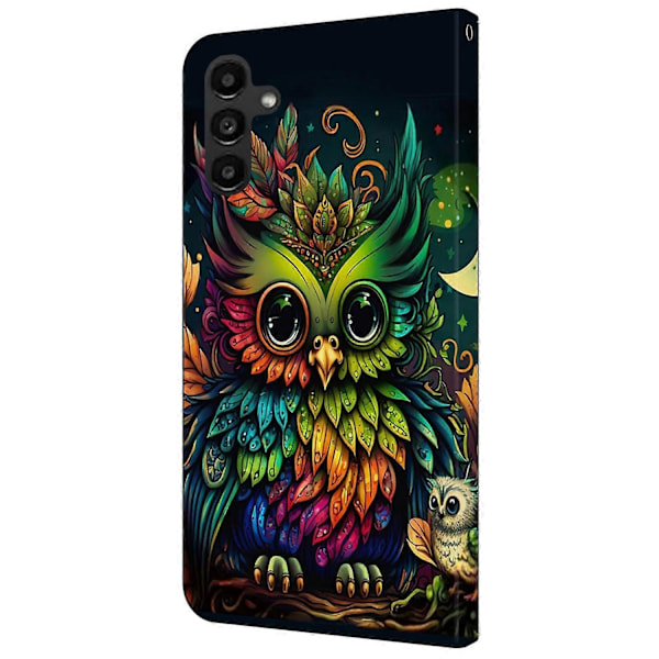 Fodral för Samsung Galaxy A14 4G/5G Mönstertryckt Skyddande Fodral TPU+PU Läder Flip Telefonfodral Multicolor Style L