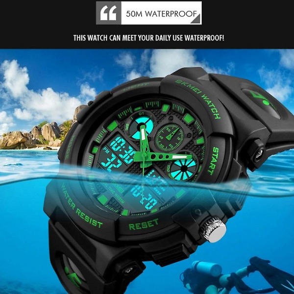 Skmei 1270 Men Vattentät Dual Display Digital Watch Red