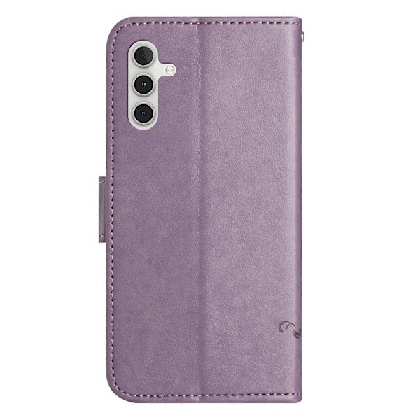 Til Samsung Galaxy A26 5G Etui Wallet Stand Præget Sommerfugl Blomst PU Læder Telefon Cover Multicolor Style D