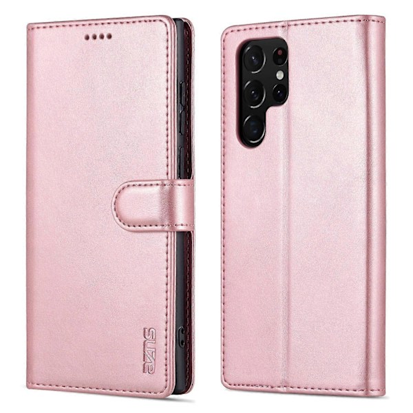 AZNS Fodral för Samsung Galaxy S24 Ultra Läder Skyddat Heltäckande Folio Flip Ställ Telefonskal Multicolor Style D