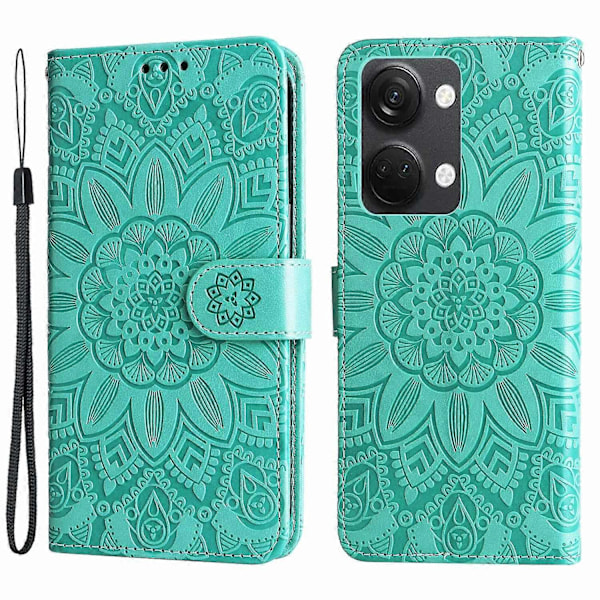 OnePlus Nord 3 5G/Ace 2V Auringonkukka Kuvioitu PU Nahkakansi Lompakko Jalustalla Puhelinkotelo Multicolor Style B