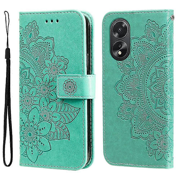 Til Oppo A38 4G Etui Slankt Anti-drop Pung Stativ PU Læder Cover Multicolor Style C