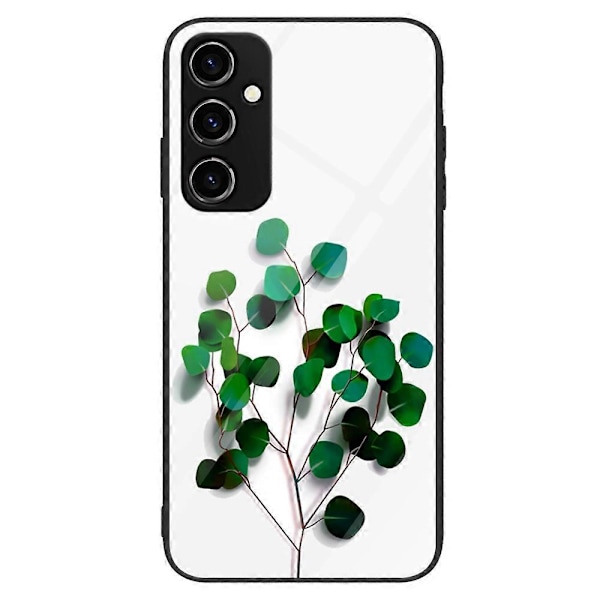 Skal för Samsung Galaxy A14 5G/A14 4G, härdat glas+PC+TPU, mönstertryck Multicolor Style K