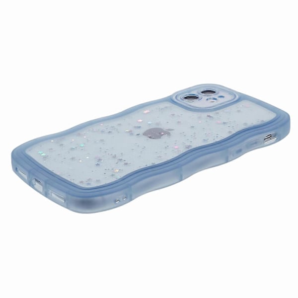 JTW-sarja iPhone 12 -puhelimelle, aaltoileva reuna, tähtipaljetteja, epoksipinnoitettu puhelinkotelo Multicolor Style B